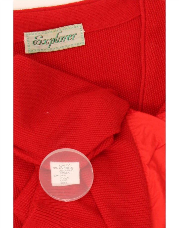 Explorer muški kardigan pulover IT 54 XL crveni akril