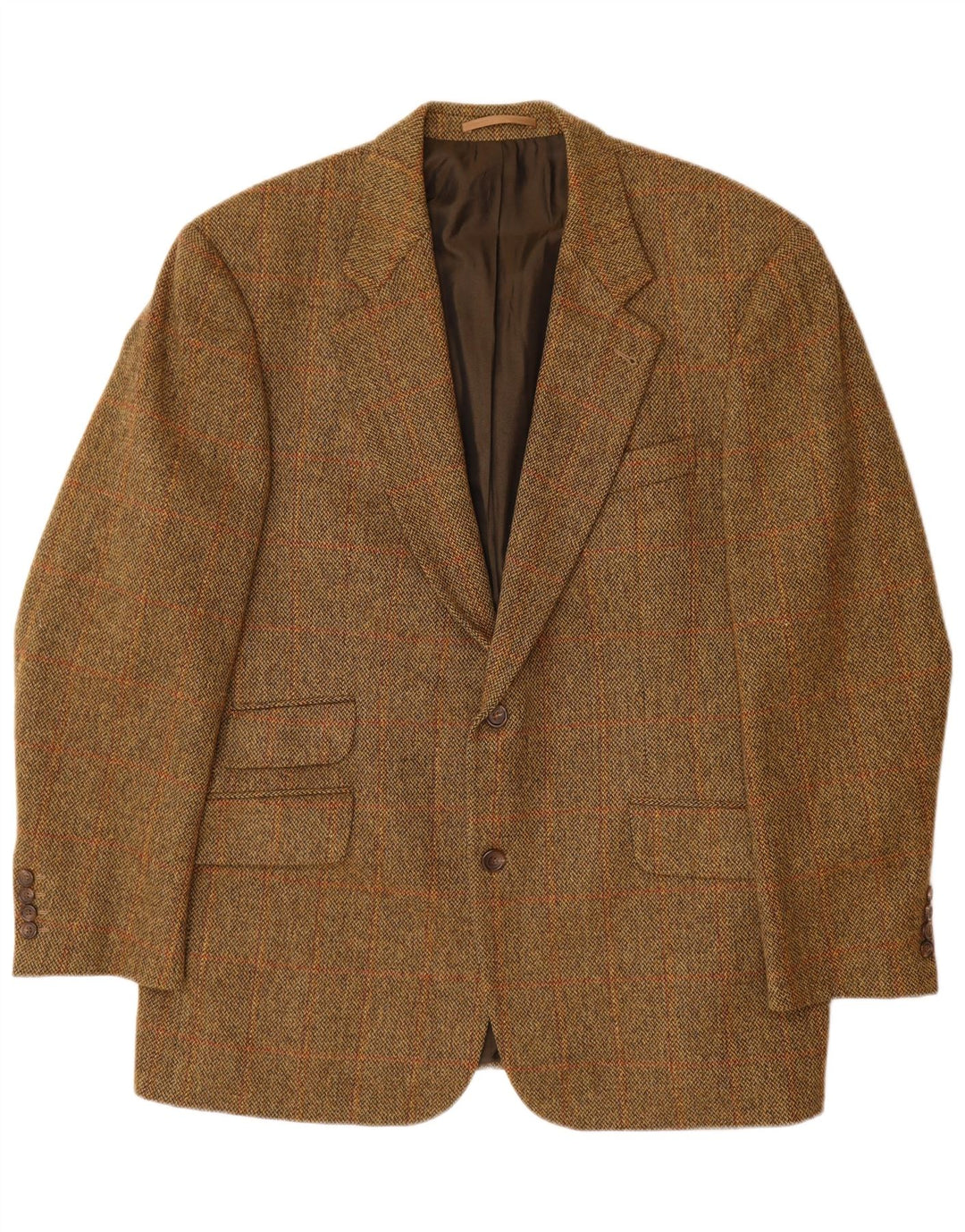 HUGO BOSS Muška jakna sa 2 gumba EU 56 3XL smeđa karirana nova vuna