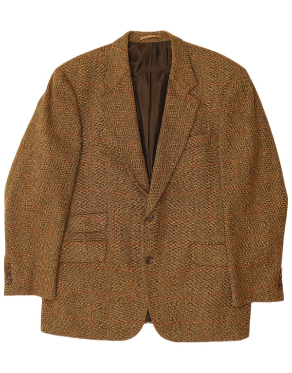 HUGO BOSS Muška jakna sa 2 gumba EU 56 3XL smeđa karirana nova vuna