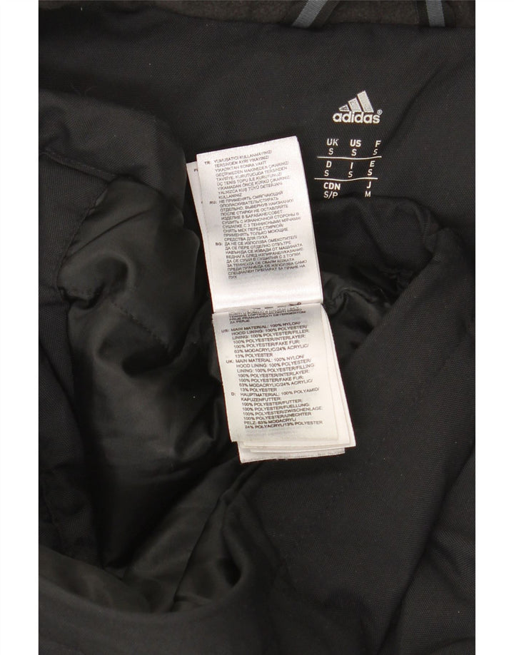 Adidas muška parka jakna s kapuljačom UK 36 Mala crna najlonska