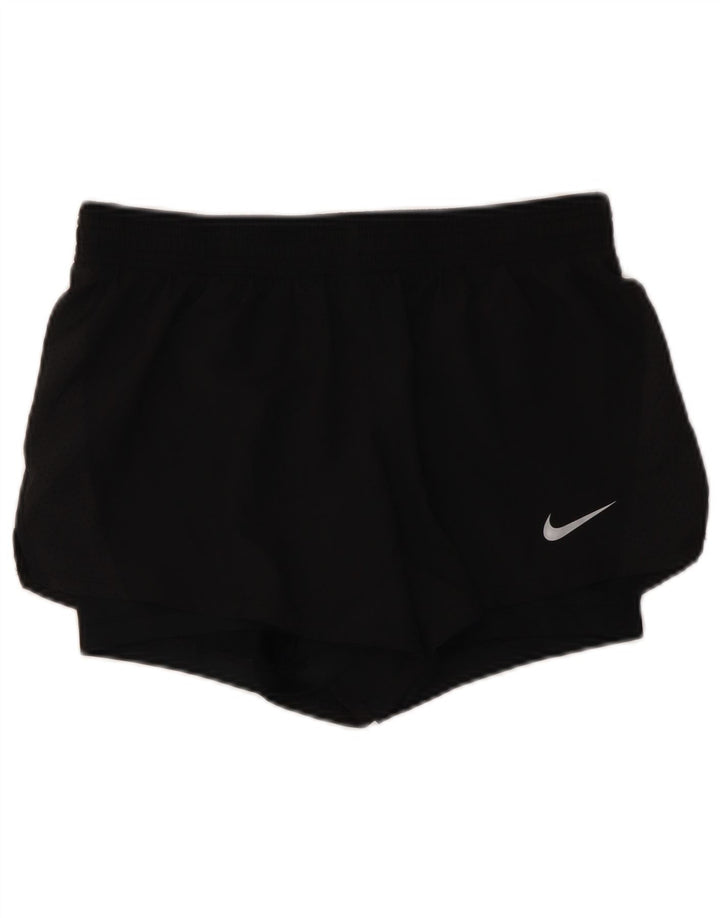 NIKE Ženske Dri Fit Sportske kratke hlače UK 14 Srednji crni poliester