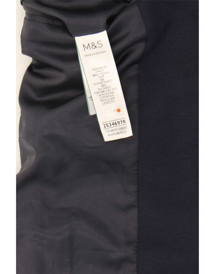 Marks & Spencer muška jakna sa 2 gumba UK 48 4XL tamnoplavi poliamid