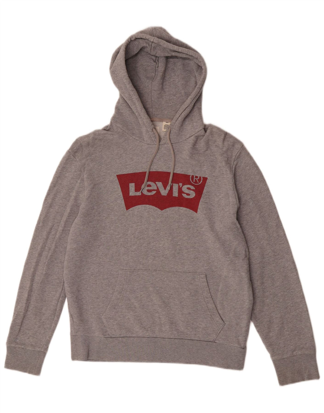Levi's muška majica s kapuljačom s kapuljačom srednje sive boje s flekama