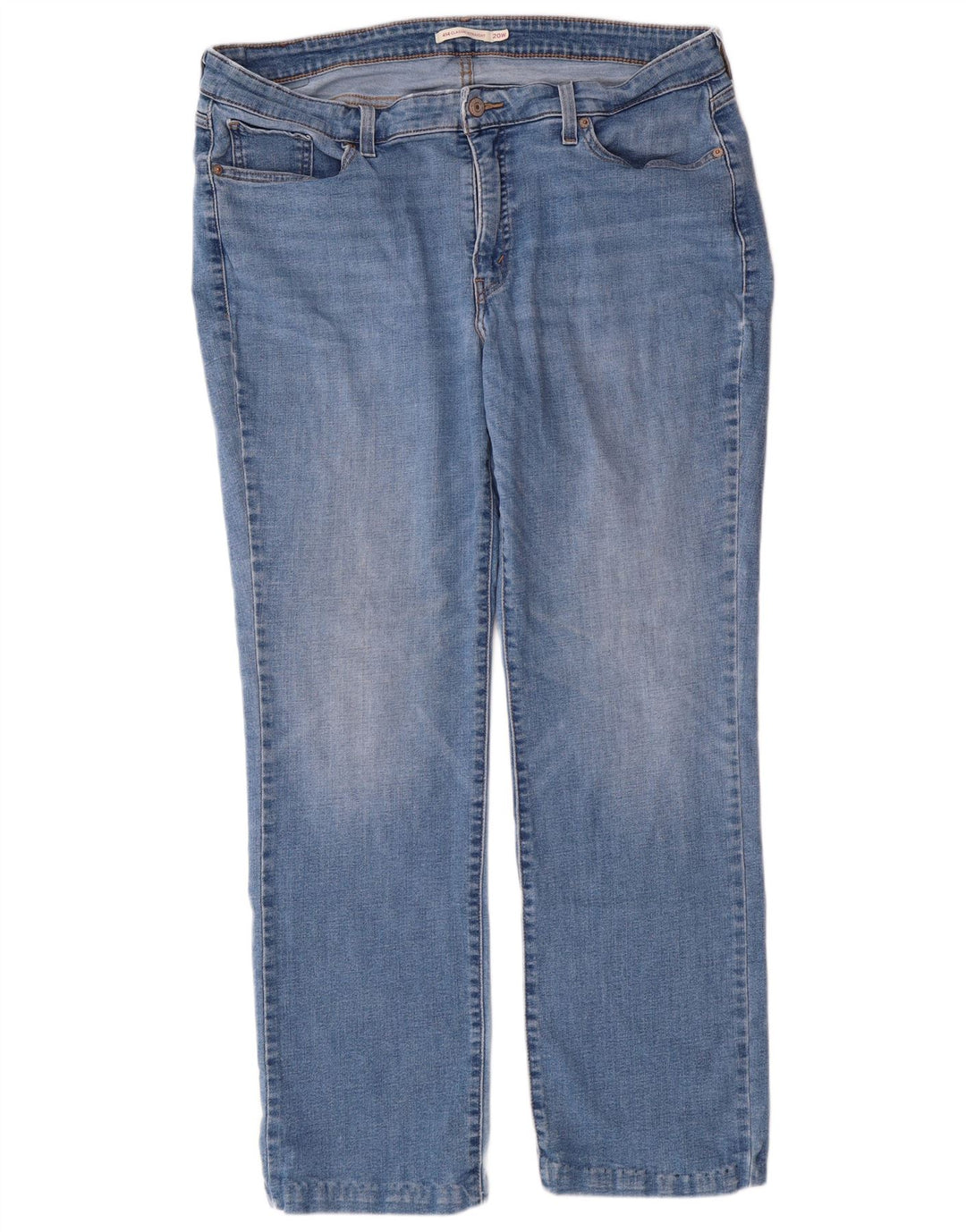 LEVI'S ženske 414 klasične ravne traperice US 20 3XL W40 L30 plavi pamuk