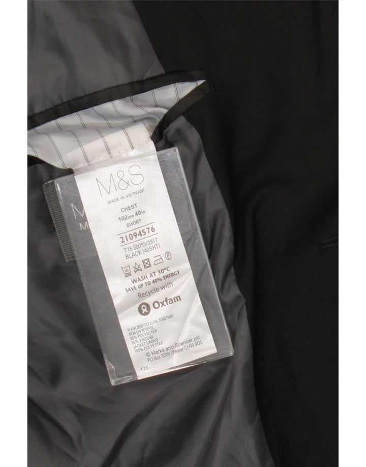 Marks & Spencer muška kratka jakna s 2 gumba UK 40 srednje crna
