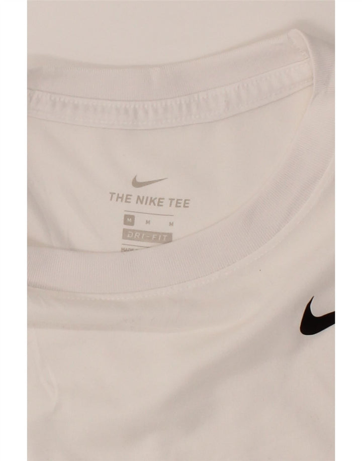 NIKE Womens Dri Fit T-Shirt Top UK 14 Medium White Polyester Vintage Nike and Second-Hand Nike from Messina Hembry 