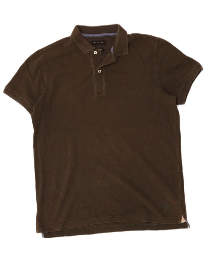 Massimo Dutti muška polo majica standardnog kroja, srednji kaki pamuk