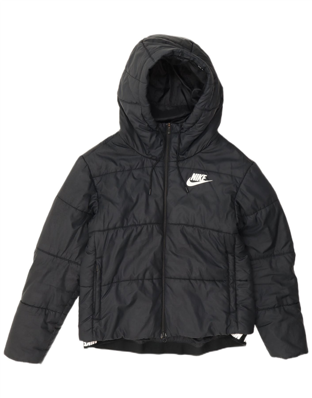 Nike ženska jakna s kapuljačom i podstavljenom grafikom UK 14 Medium tamnoplavi poliester