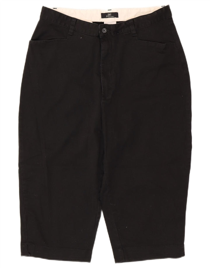 LEE Ženske kaki kapri hlače visokog struka US 16 2XL W32 L18 crni pamuk