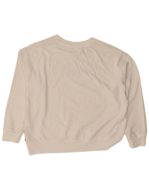 Levi's ženski džemper s grafičkim motivima UK 18 XL bijeli pamuk