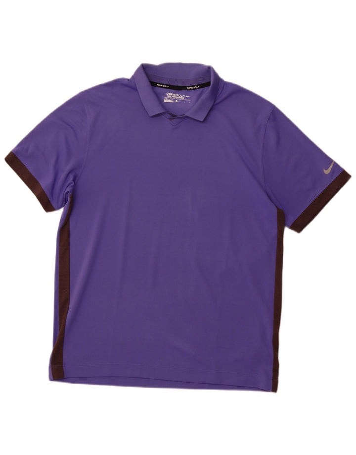 NIKE muška Dri Fit polo majica srednje ljubičaste boje od poliestera