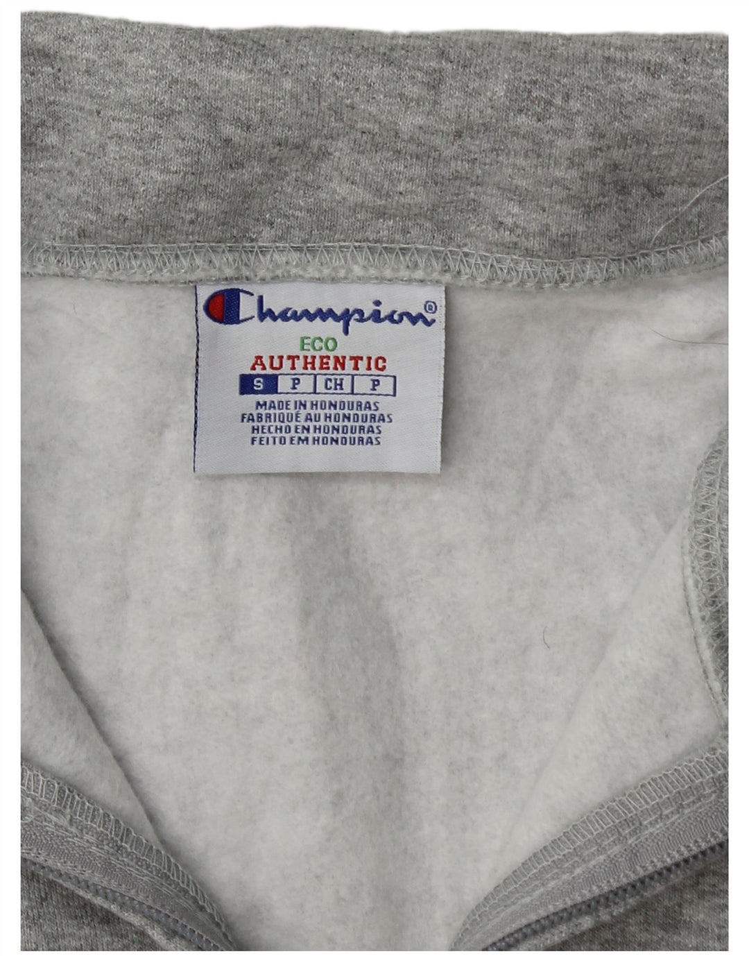 CHAMPION Mens Ohio State Graphic Zip Neck Sweatshirt Jumper Small Grey