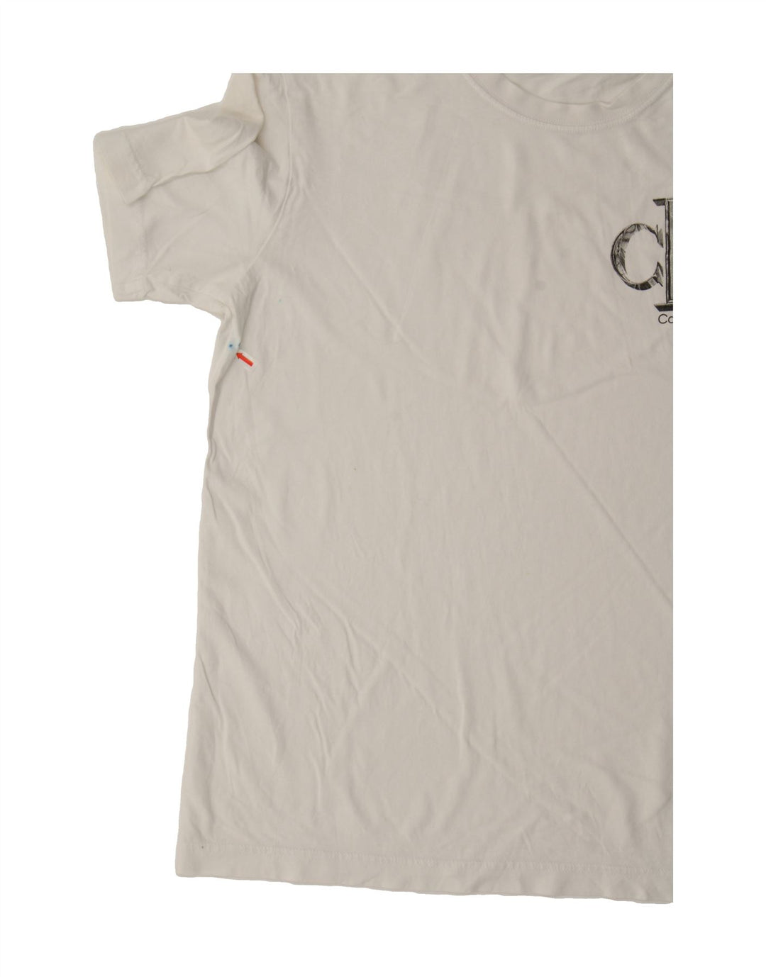 CALVIN KLEIN Mens T-Shirt Top Small White Cotton Vintage Calvin Klein and Second-Hand Calvin Klein from Messina Hembry 