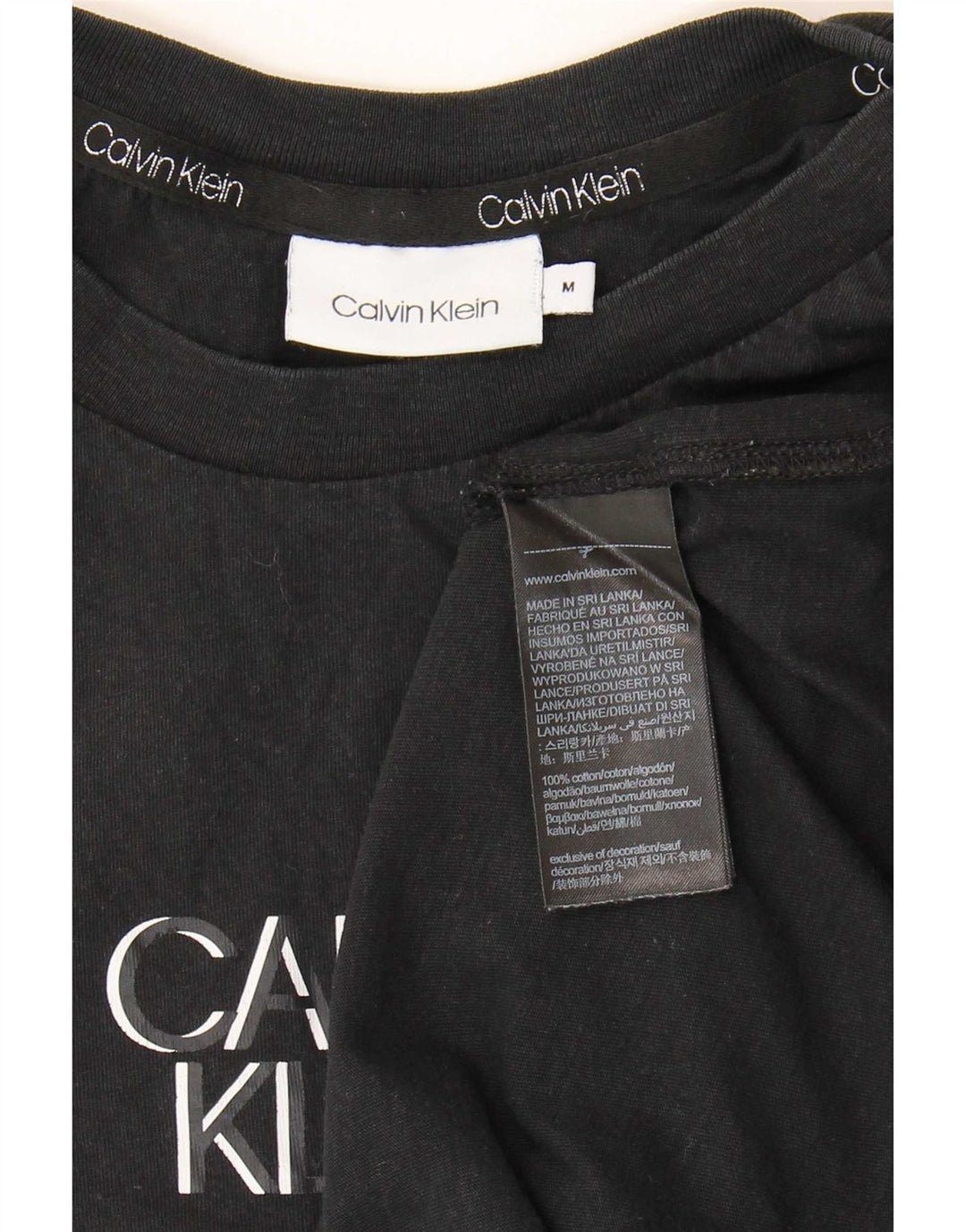 Calvin Klein muška grafička majica kratkih rukava Srednji crni pamuk