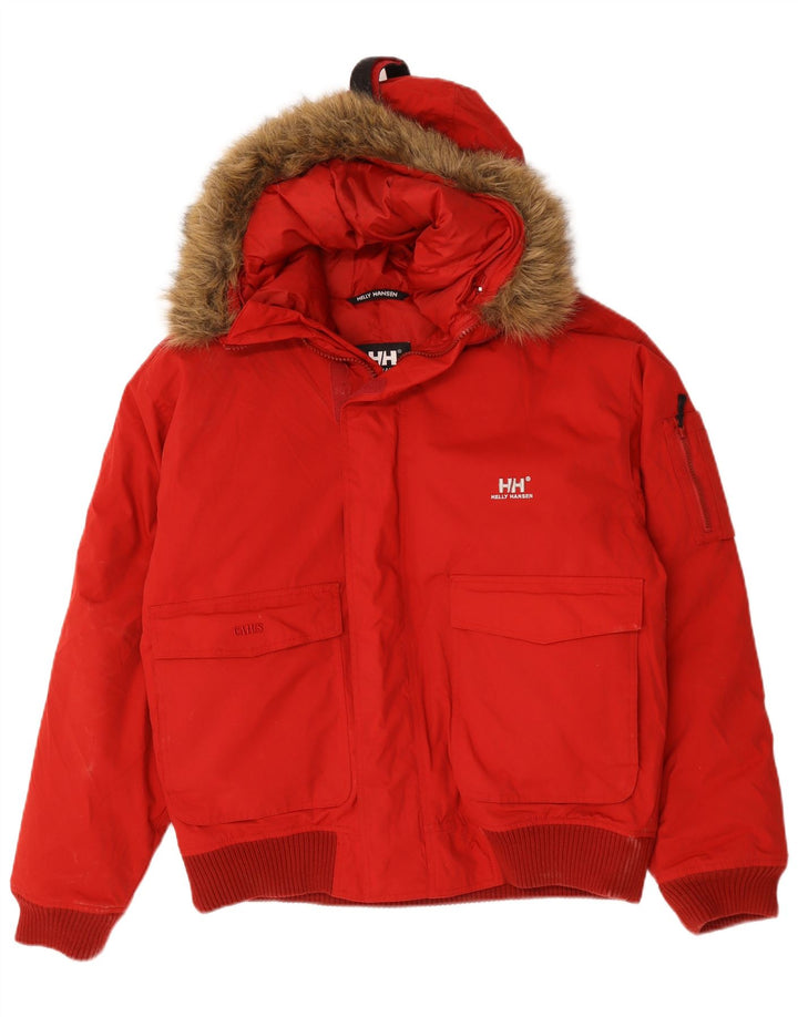 Helly Hansen muška podstavljena jakna s kapuljačom UK 40 veliki crveni najlon