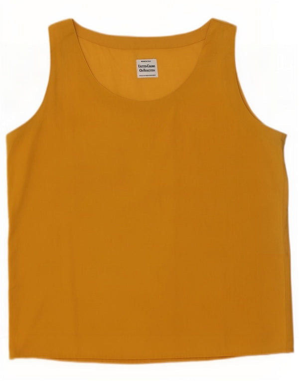 Benetton Womens Sleeveless Blouse Top IT 42 Medium Yellow