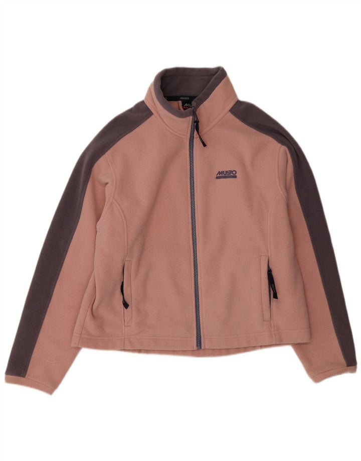 Musto ženska flis jakna UK 14 veliki ružičasti poliester u boji