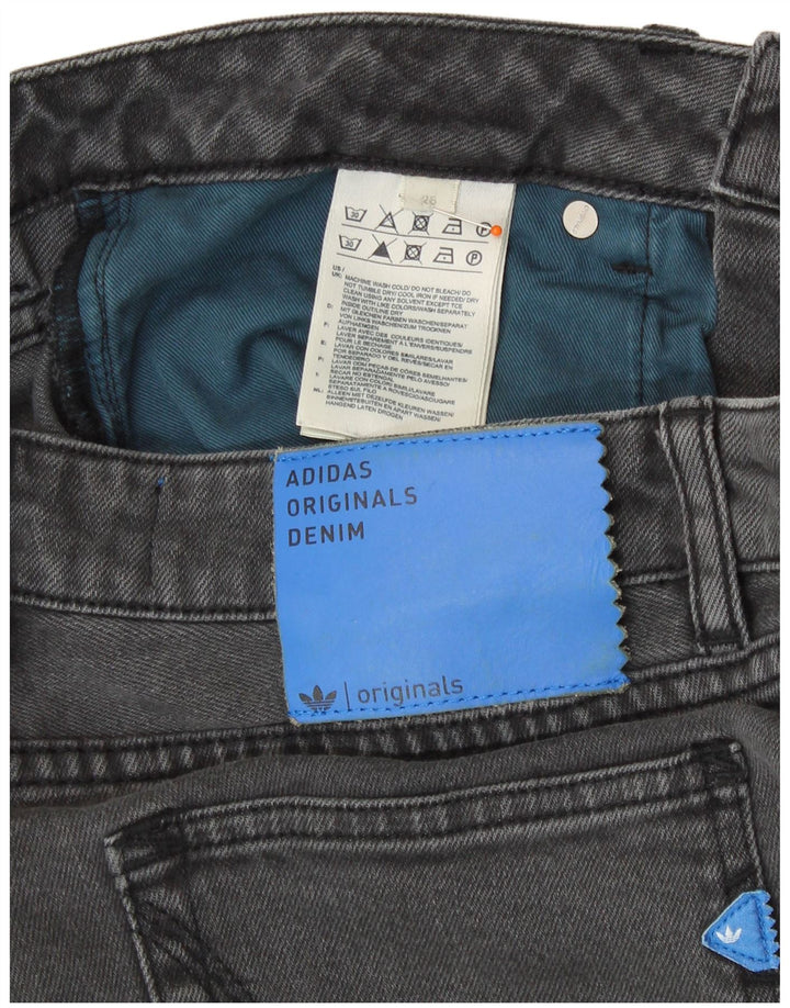 Ženske kratke traper hlače ADIDAS W26, mali sivi pamuk