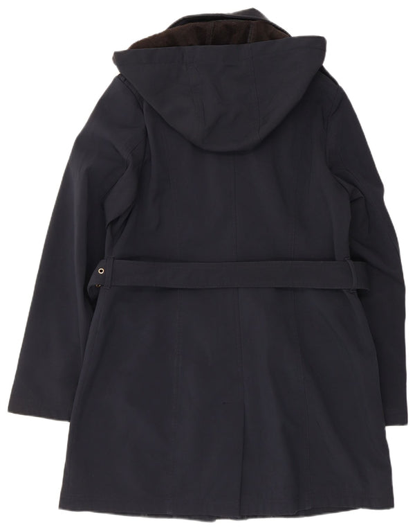 Michael Kors ženski trenč kaput s kapuljačom UK 14 Medium tamnoplavi poliester