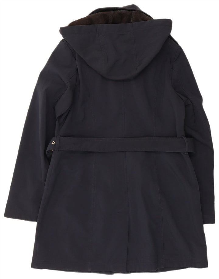 Michael Kors ženski trenč kaput s kapuljačom UK 14 Medium tamnoplavi poliester