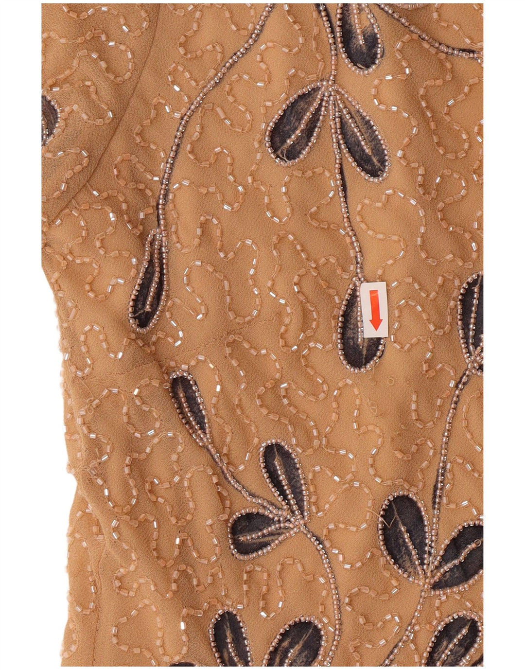 Jacques Vert gornji dio ženske bluze UK 12 Srednje bež cvjetni poliester