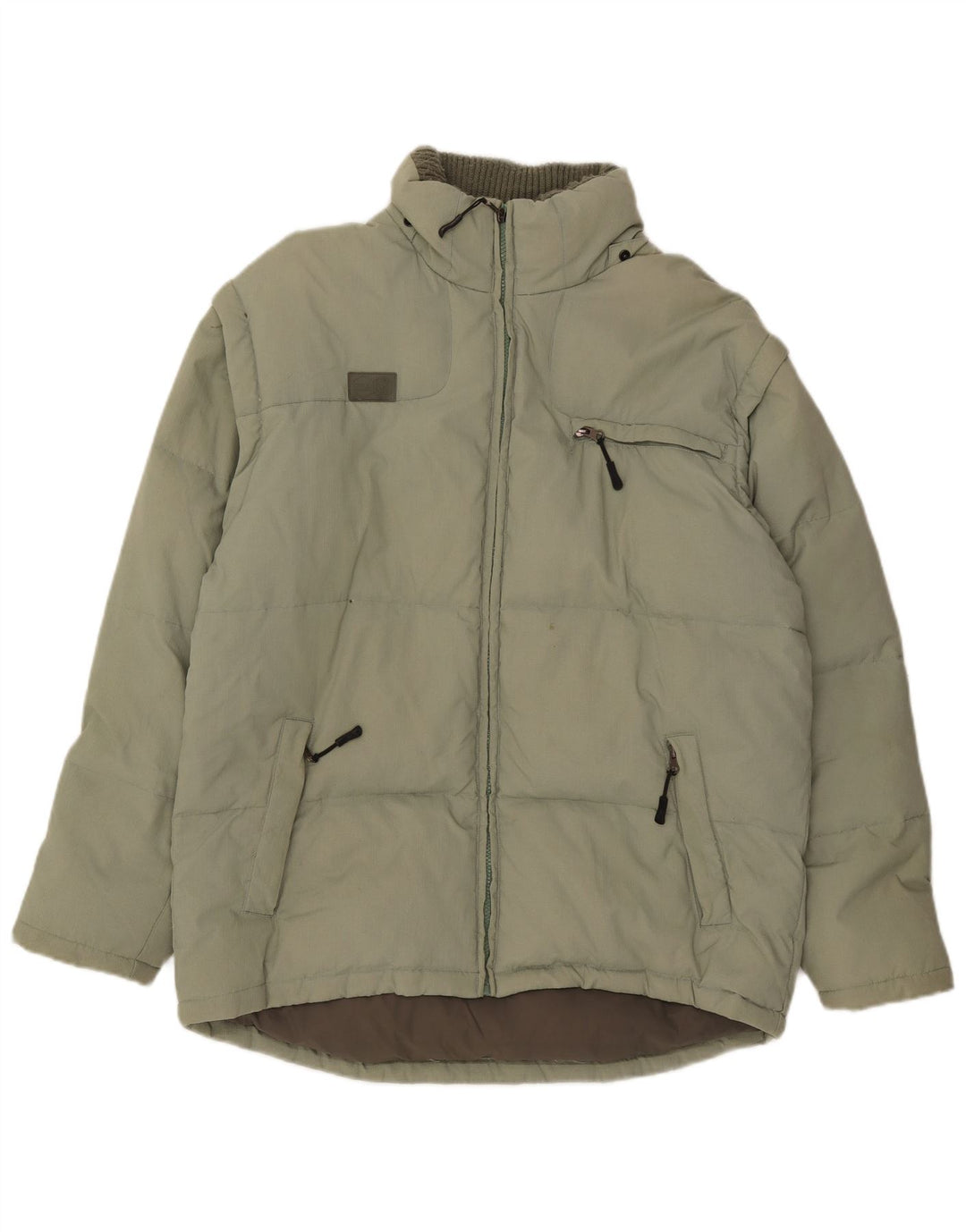 Fila Mens Padded Jacket UK 40 Large Khaki Polyamide