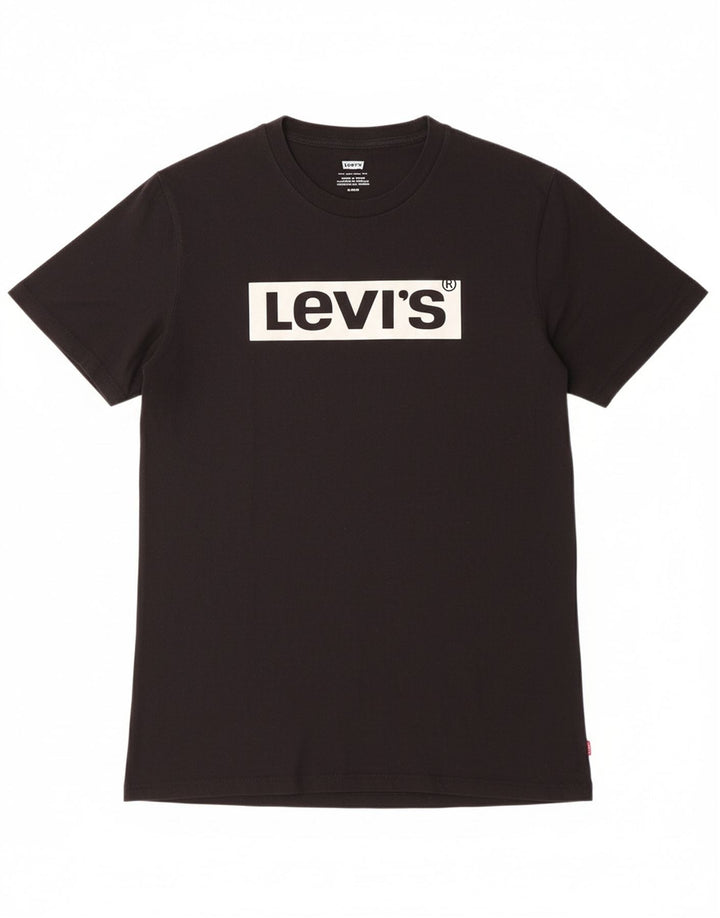 LEVI'S Mens Graphic T-Shirt Top Small Black Cotton