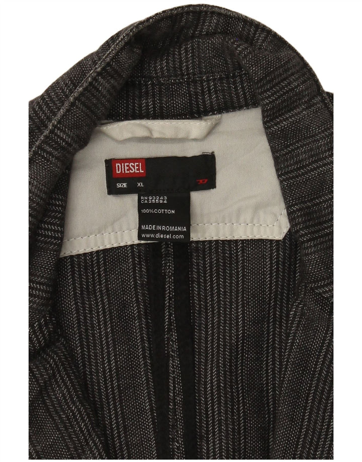 Diesel muška jakna sako s 2 gumba UK 42 XL sivi pamuk na pruge