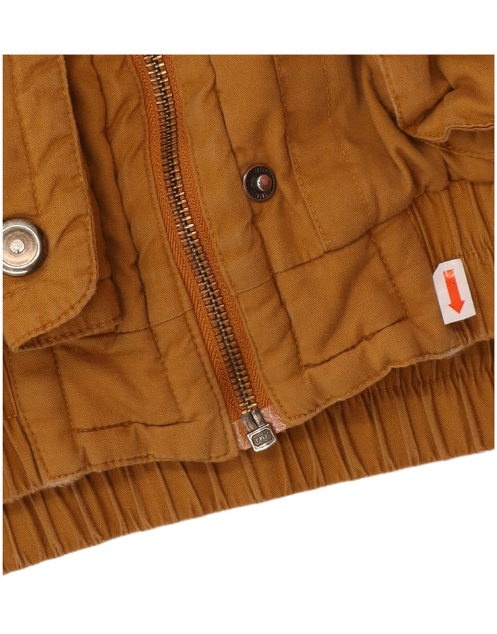 VINTAGE ženska prevelika vjetrovka jakna IT 42 srednje smeđi pamuk