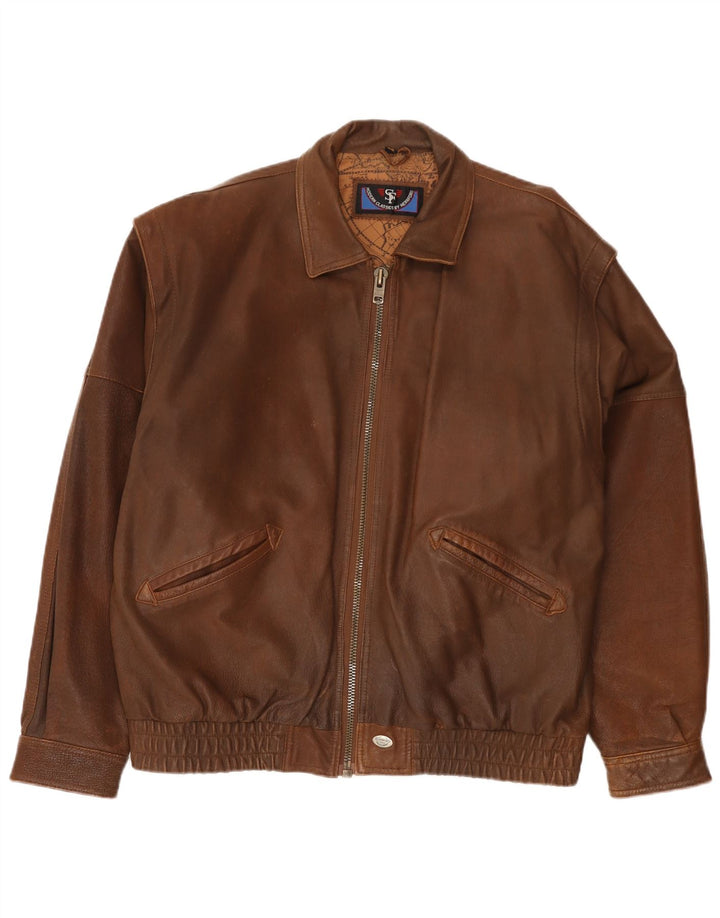 Herrford muška bomber kožna jakna EU 54 2XL smeđa koža