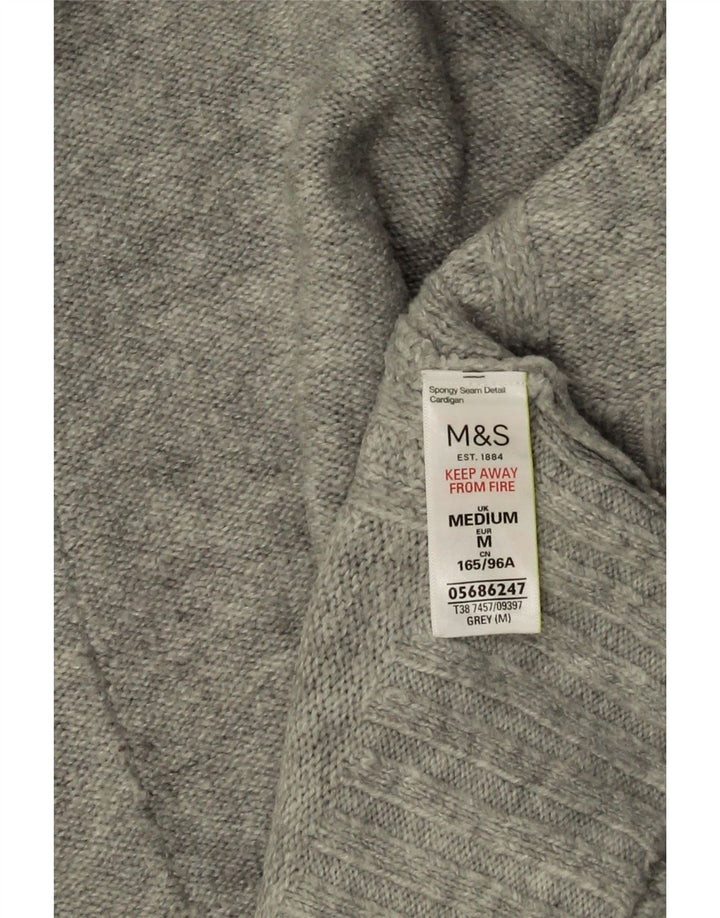 Marks & Spencer ženski dugi kardigan pulover UK 14 srednje sivi