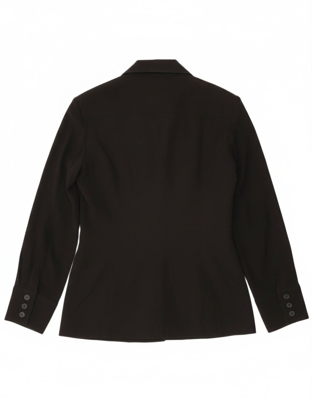 Vintage ženska jakna sa 6 gumba UK 14 veliki crni poliester