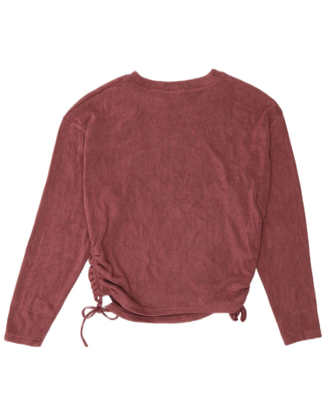 Zara ženska majica s dugim rukavima od velura UK 14 Srednji bordo poliester