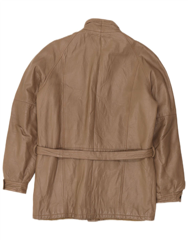 Vintage ženska kožna jakna UK 14 srednje smeđa