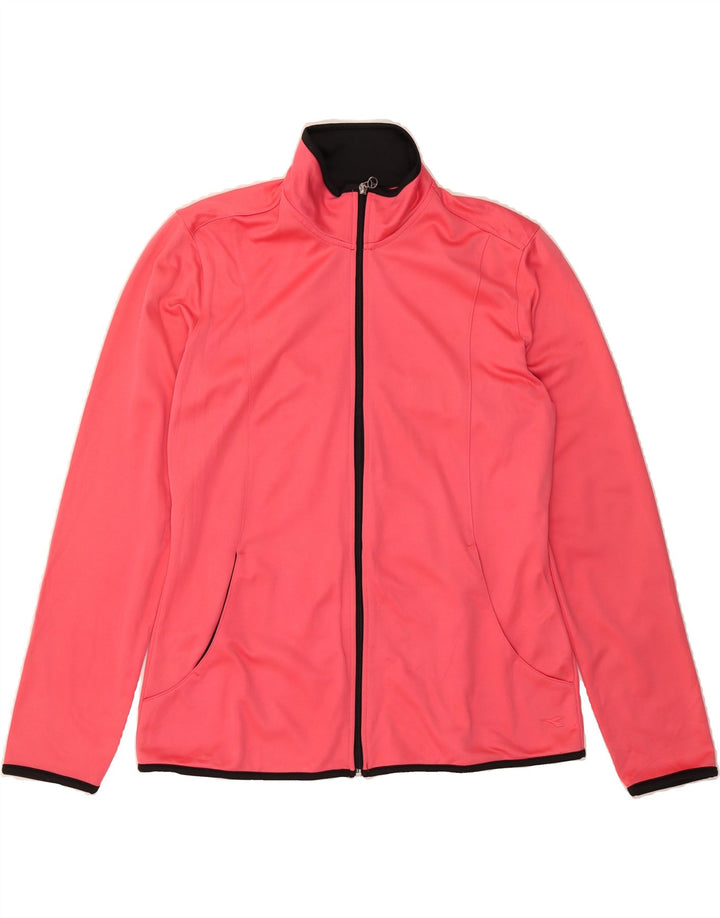 DIADORA Womens Tracksuit Top Jacket UK 18 XL Pink Polyester Vintage Diadora and Second-Hand Diadora from Messina Hembry 