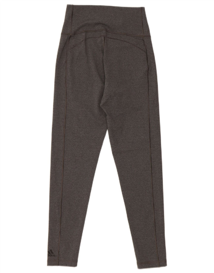 ADIDAS Womens Leggings UK 8/10 Small  Grey