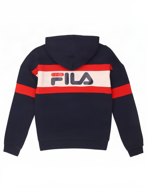 Fila ženska jakna s kapuljačom s kapuljačom s grafičkim motivima UK 6 XS tamnoplava boja