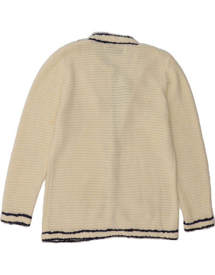 ROMAN Womens Oversized Cardigan Sweater UK 10 Small Off White Vintage Roman and Second-Hand Roman from Messina Hembry 