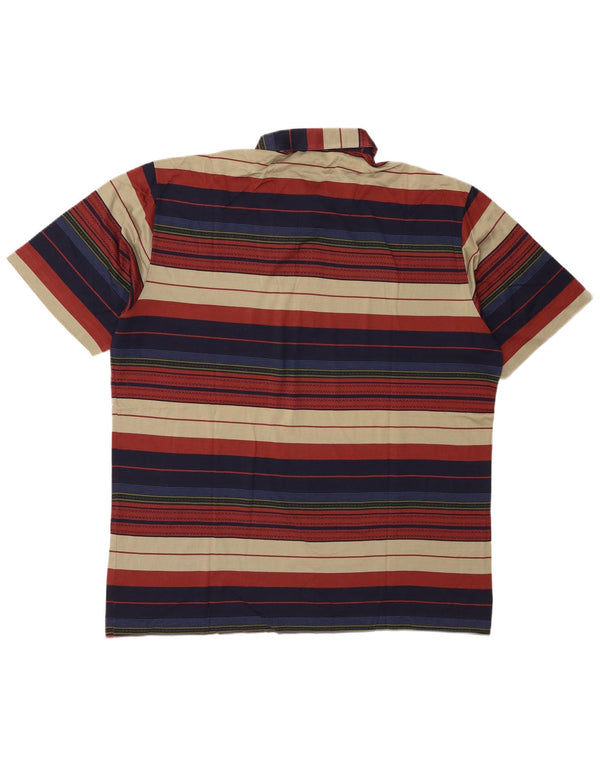 Vintage muška polo majica, veliki pamuk na raznobojne pruge