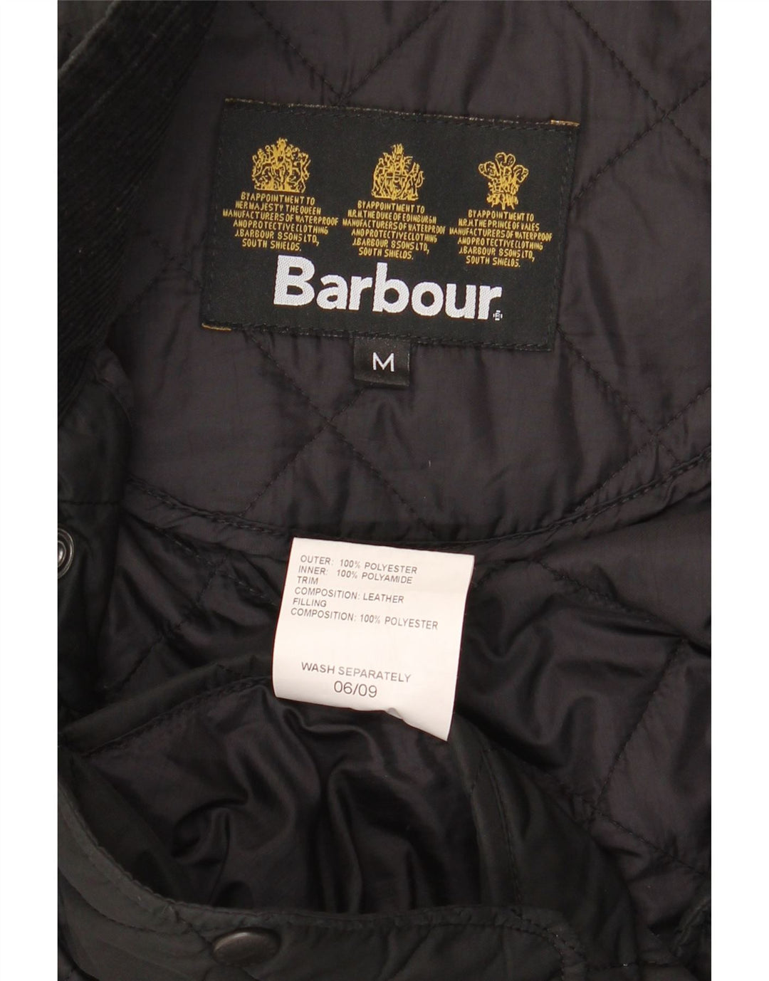 Barbour muška prošivena jakna UK 38 srednji crni poliester