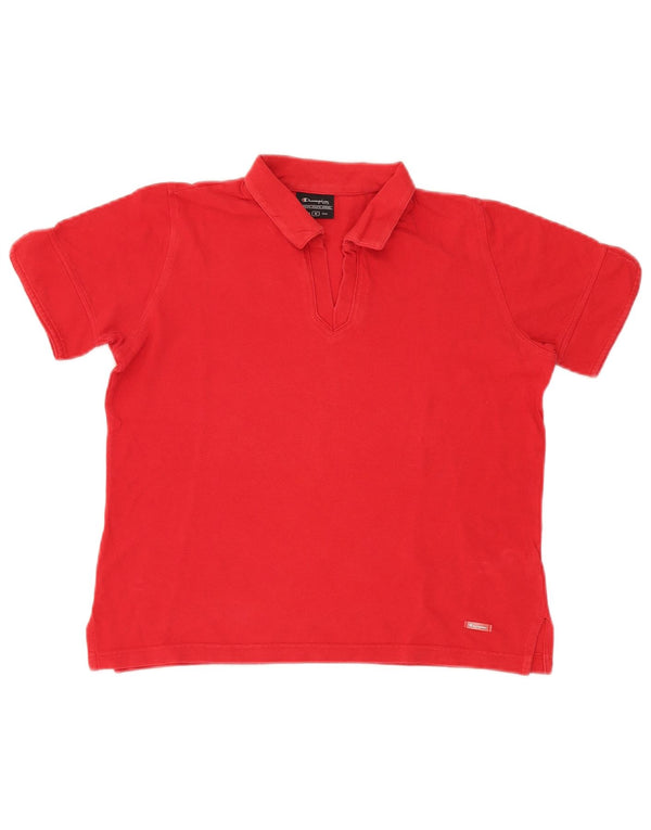 Champion ženska kraća polo majica UK 14 Srednje crveni pamuk