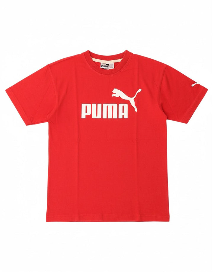 PUMA Mens Graphic T-Shirt Top Small Red Cotton