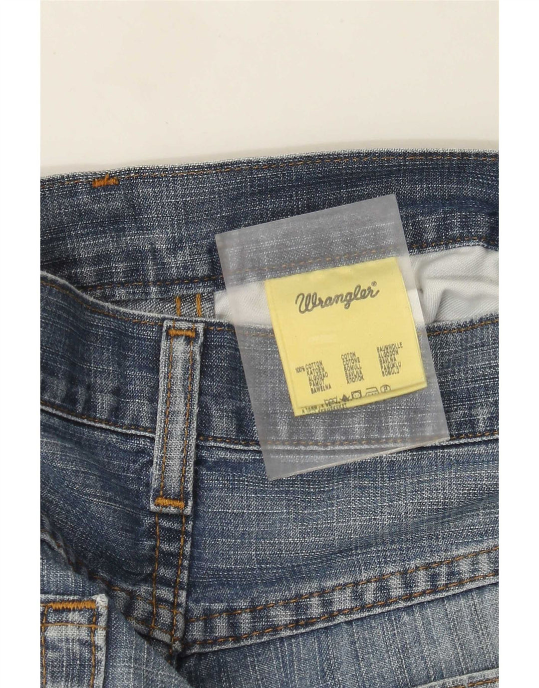 Wrangler muške ravne traperice regularnog kroja W32 L32 plavi pamuk