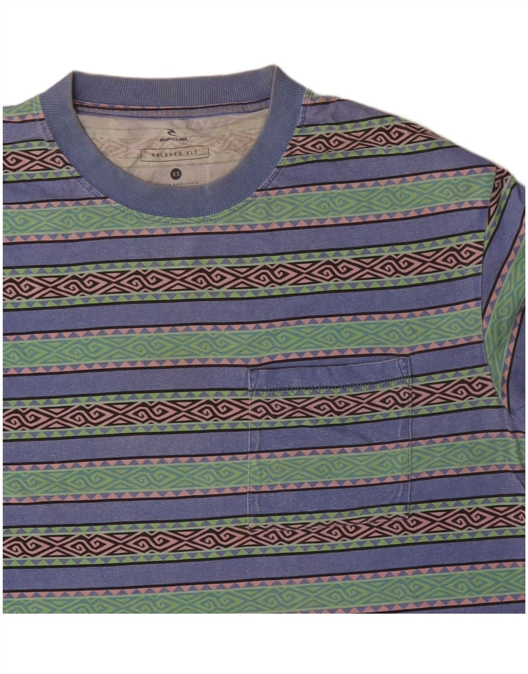 RIP CURL Muška majica kratkih rukava opuštenog kroja XS Raznobojni geometrijski pamuk