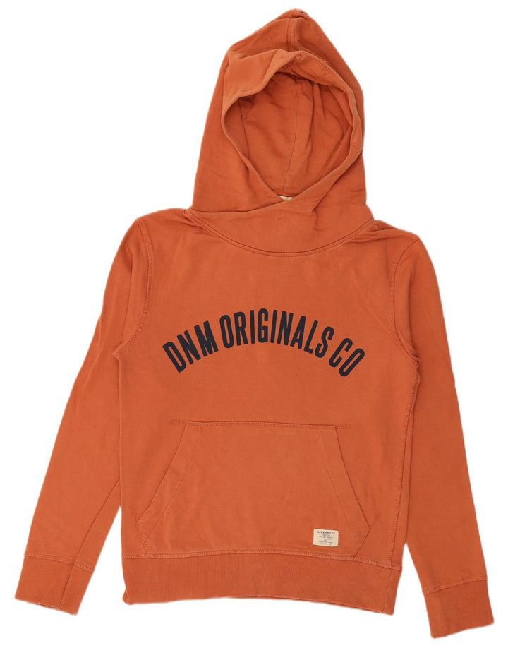 JACK & JONES muška majica s kapuljačom s kapuljačom, mala narančasta