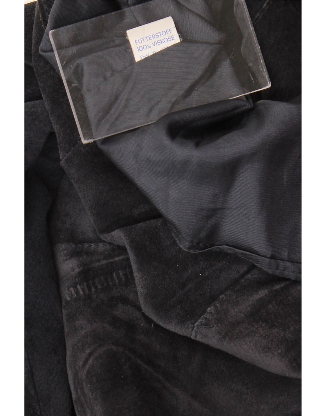 VINTAGE ženski kratki sako sa 1 gumbom UK 14 Srednje tamnoplava viskoza