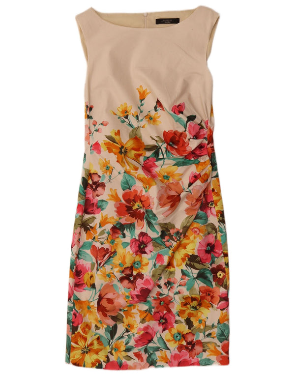 Max Mara ženska plašt haljina bez rukava UK 10 Small Off White Floral