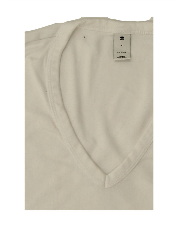 G-STAR Womens T-Shirt Top UK 12 Medium White Cotton Vintage G-Star and Second-Hand G-Star from Messina Hembry 