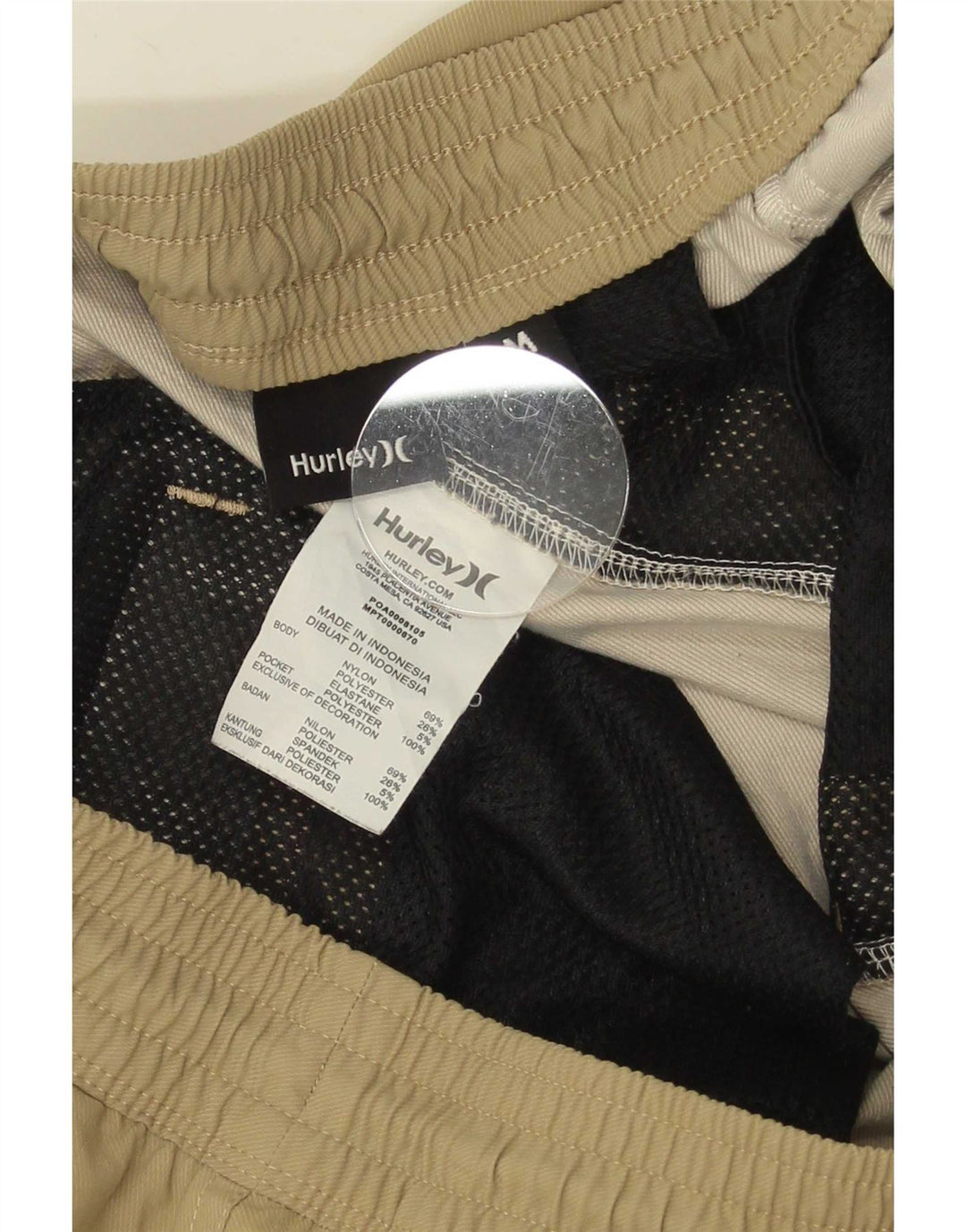Hurley Mens Dri Fit Joggers Vodootporne hlače srednje bež najlonske boje