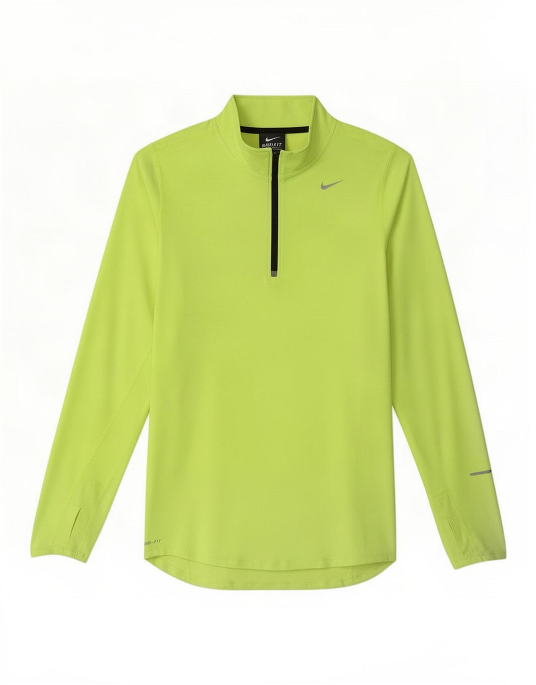 Nike Dri Fit majica s izrezom i dugim rukavima, mali žuti poliester